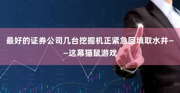最好的证券公司几台挖掘机正紧急回填取水井——这幕猫鼠游戏