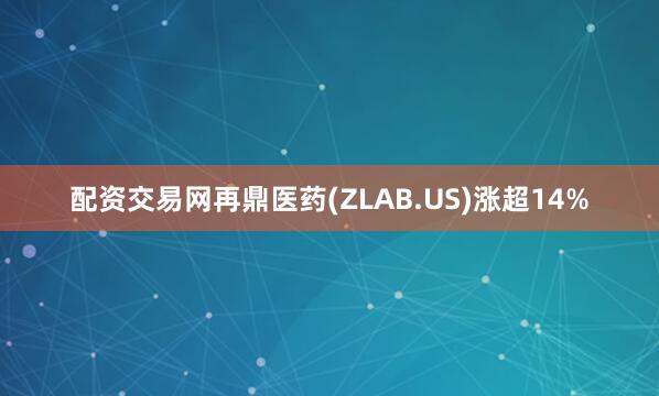 配资交易网再鼎医药(ZLAB.US)涨超14%